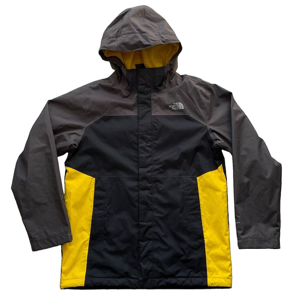 The North Face DryVent Waterproof Shell Jacket Hooded Mesh Liner Rain Coat Boy L